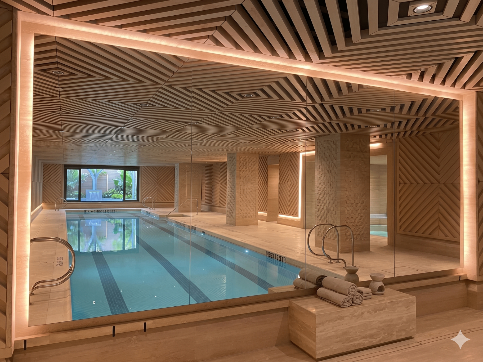 Pool Area Mirror Wall